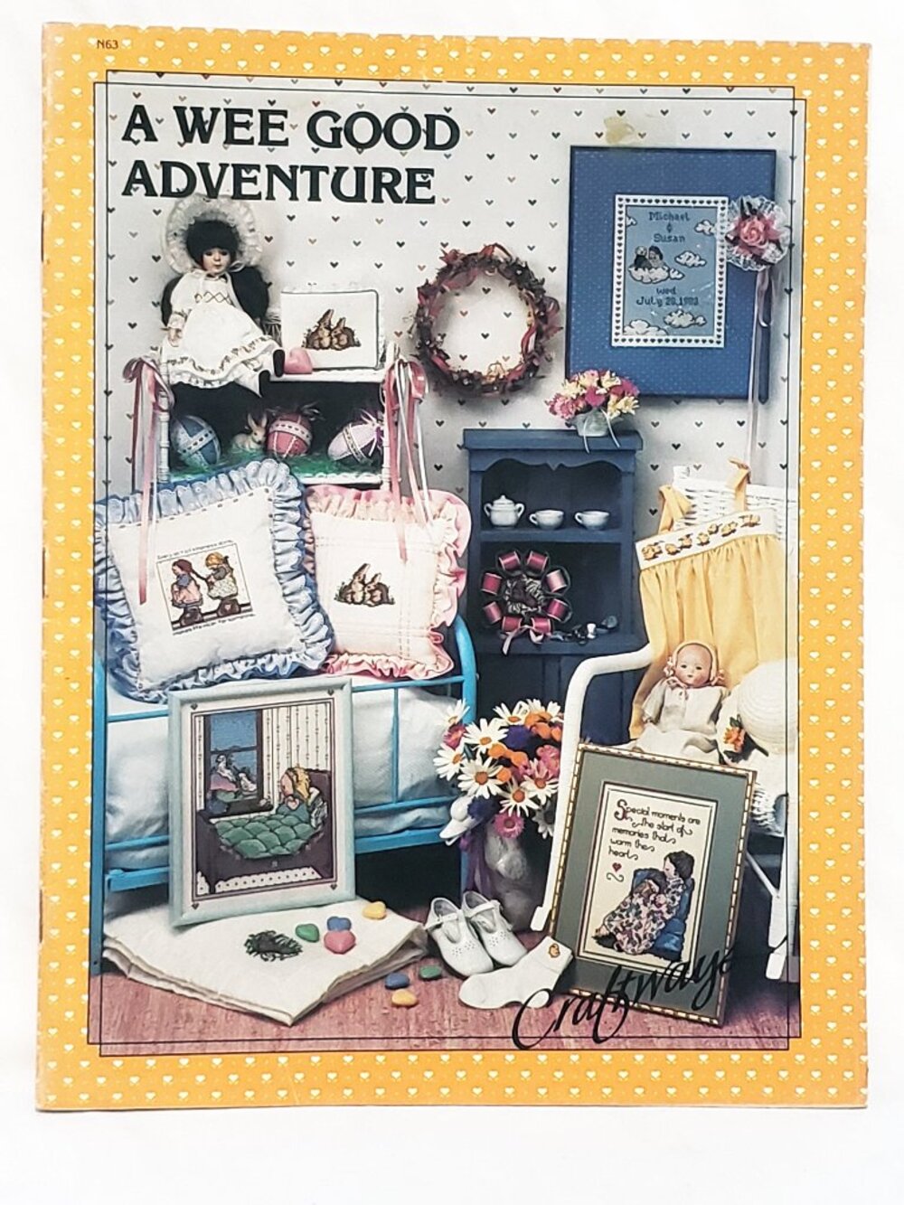 A Wee Good Adventure Cross Stitch Pattern 1984 Craftways Birth Sampler Cowboys
